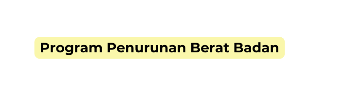 Program Penurunan Berat Badan